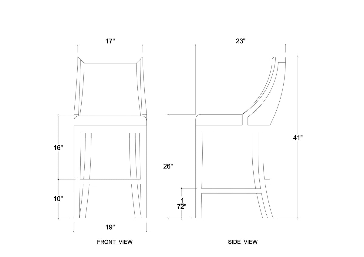 Monarch Counter Stool in Straw Wash w/ Arctic White Performance Fabric