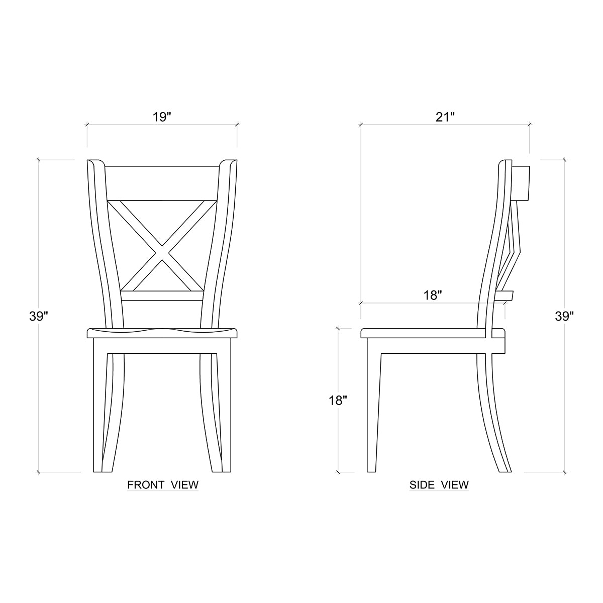 Summerset Chair w/ Wood Seat in Straw Wash