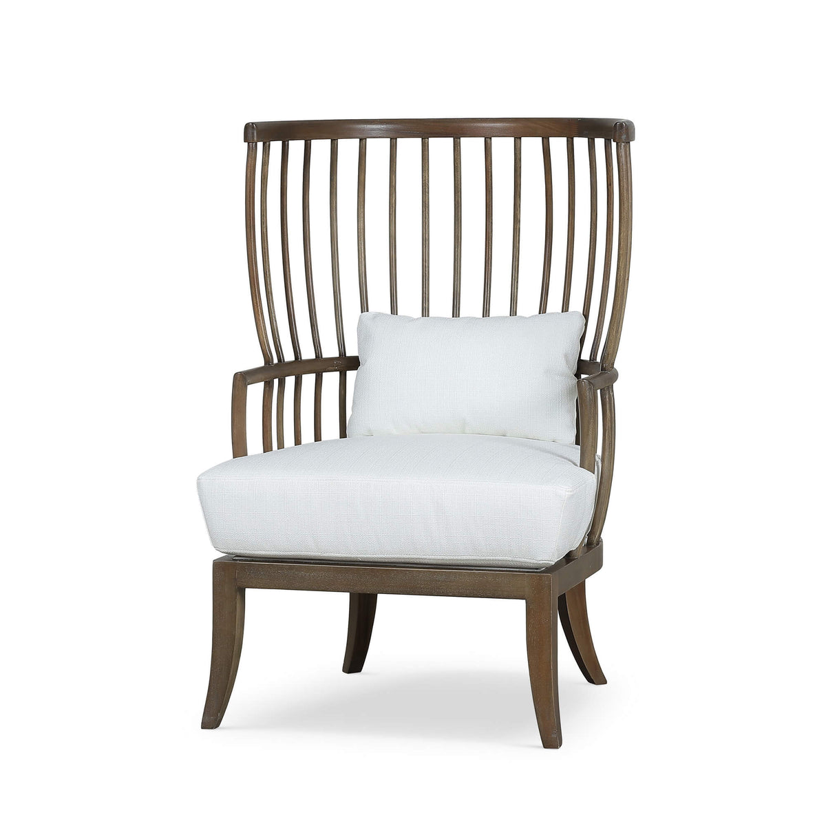 Winston Windsor Chair in Straw Wash w/ Arctic White Performance Fabric