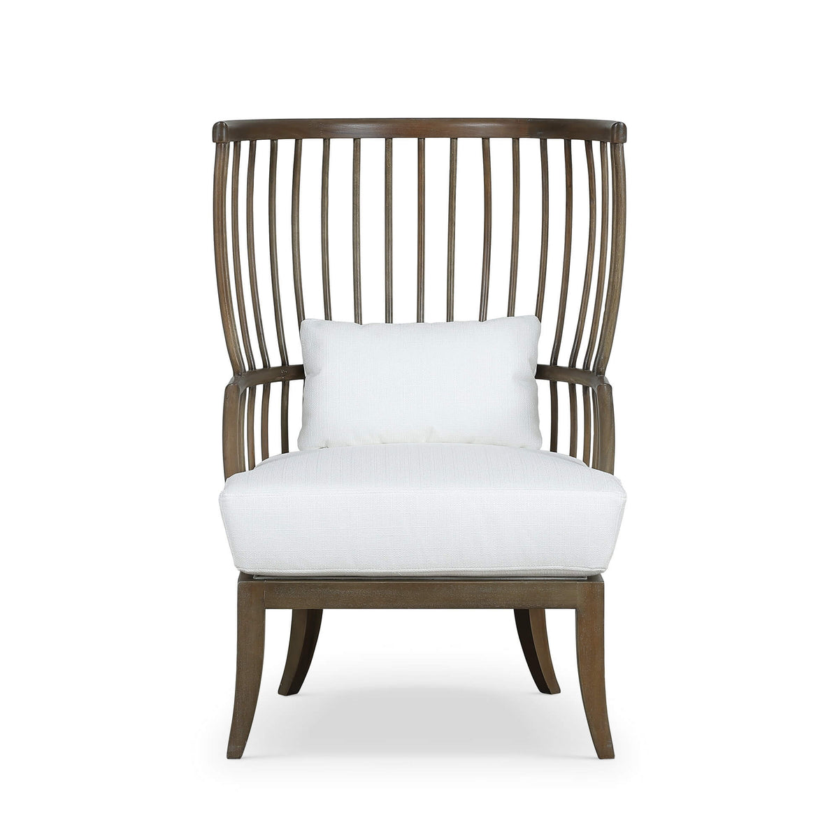 Winston Windsor Chair in Straw Wash w/ Arctic White Performance Fabric