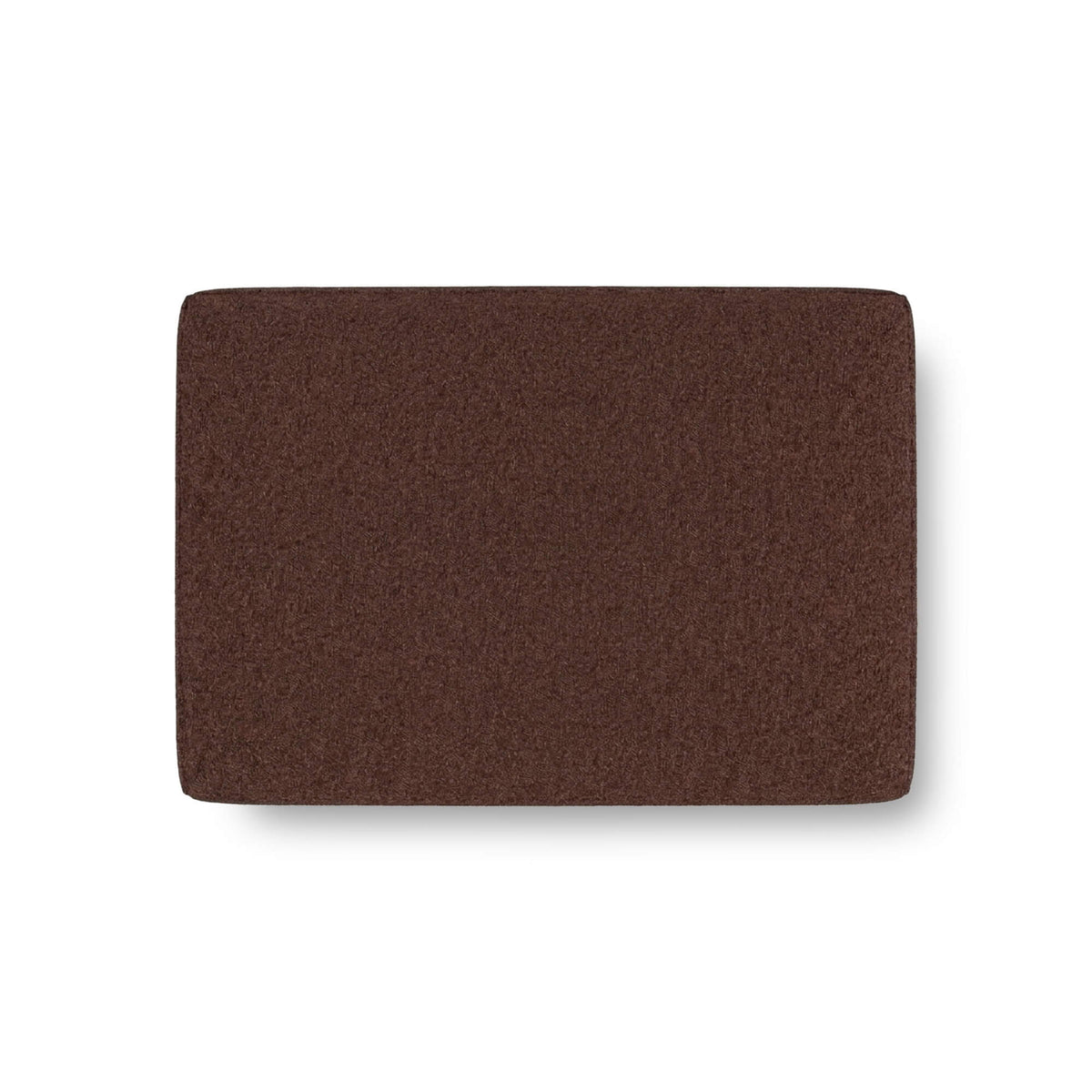 Cholet Ottoman in Fruitwood w/ Chestnut Brown Chenille Performance Fabric