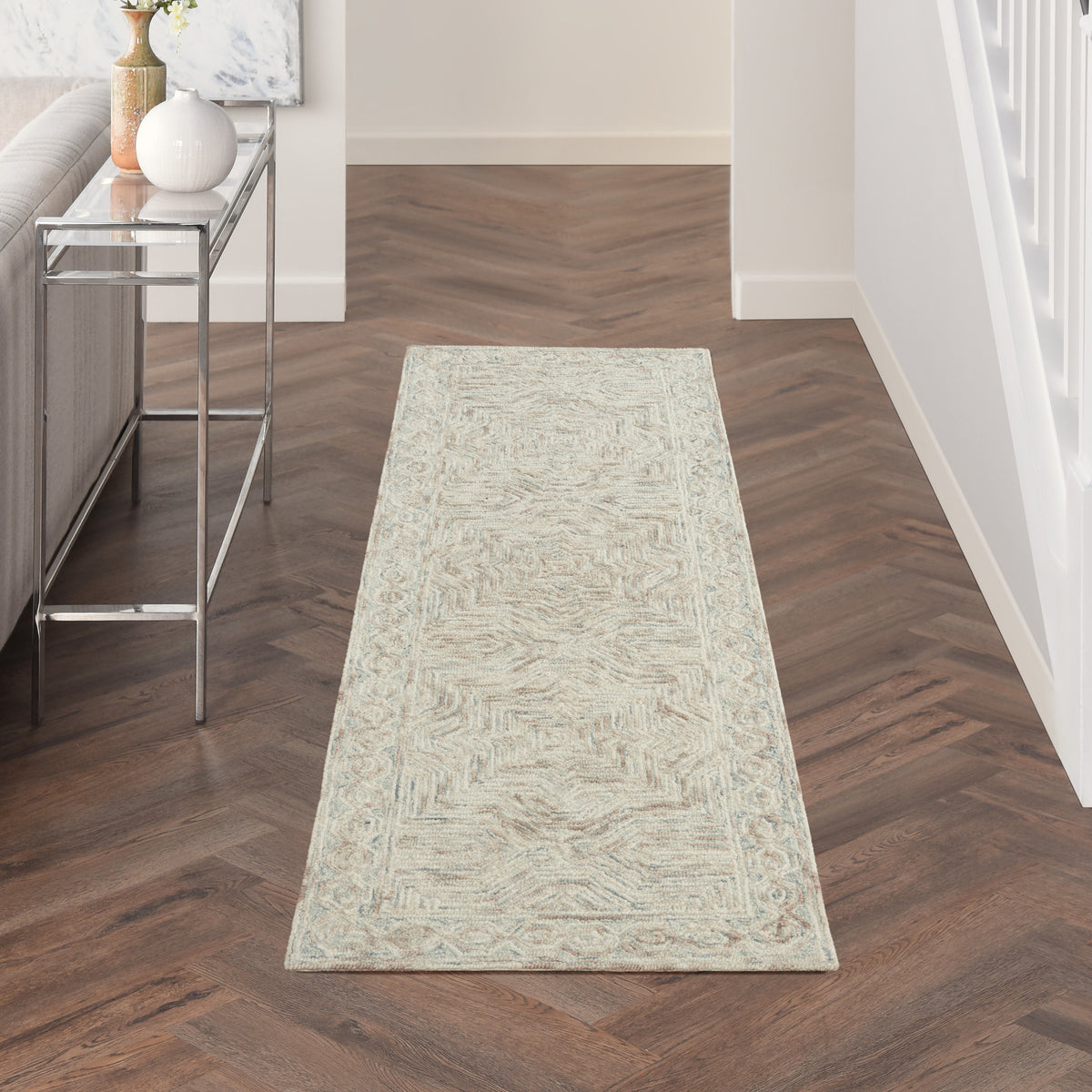 Interlock ITL03 Blue Ivory Rug