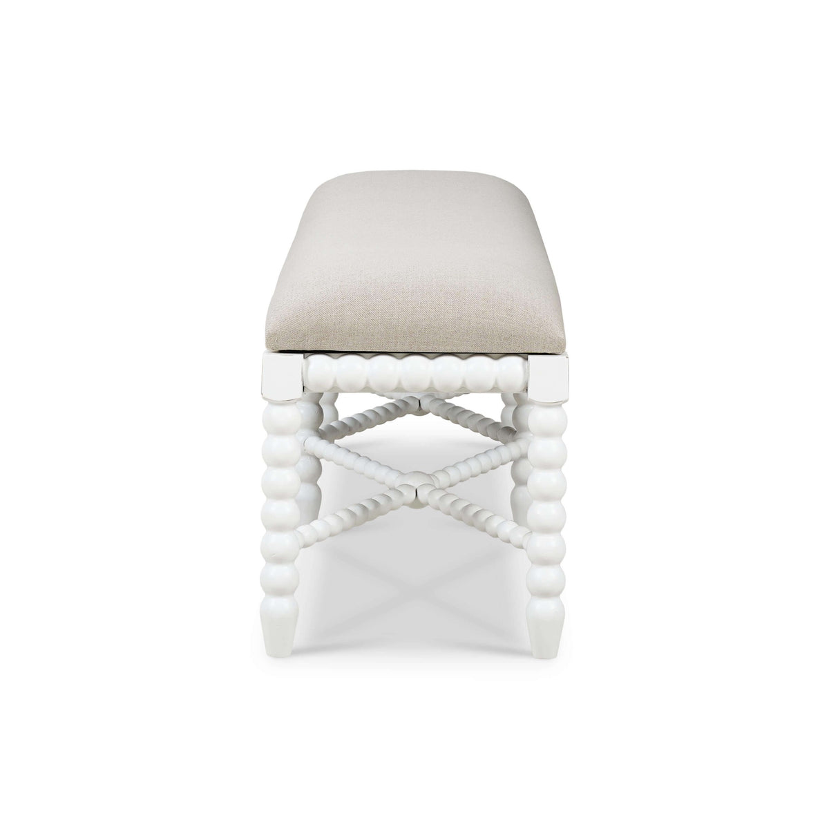 Cholet Bench Medium in Architectural White w/ Camelot Performance Fabric