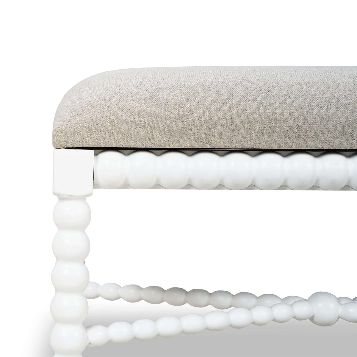 Cholet Bench Medium in Architectural White w/ Camelot Performance Fabric
