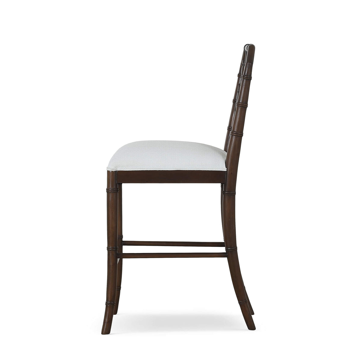 Martinique Counter Stool in Walnut w/ Arctic White Performance Fabric