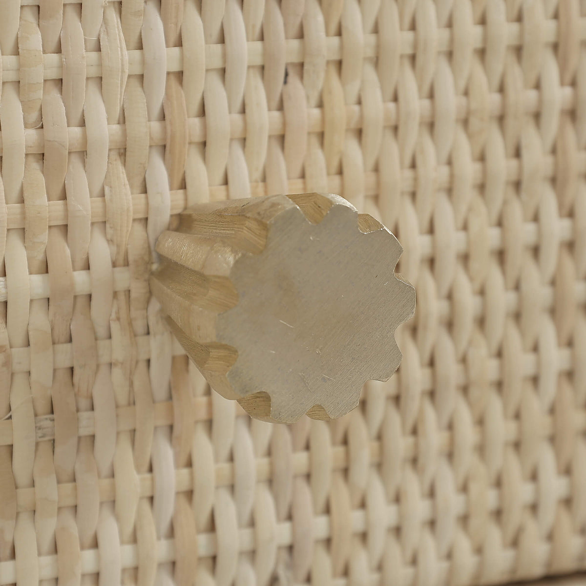 Kagu End Table Wrapped in Natural Rattan