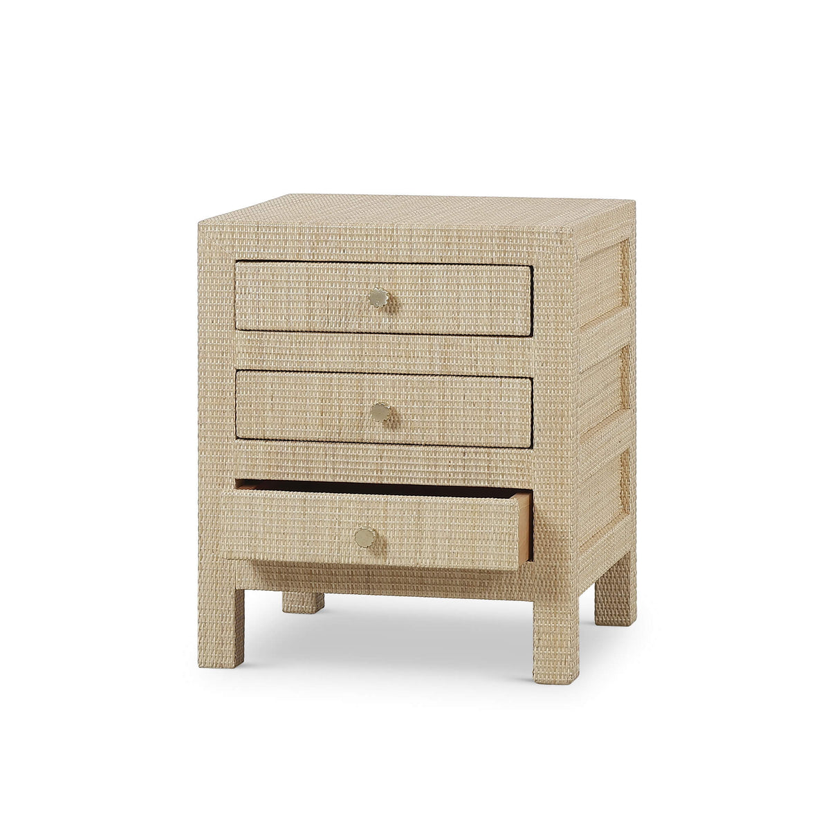 Kagu End Table Wrapped in Natural Rattan