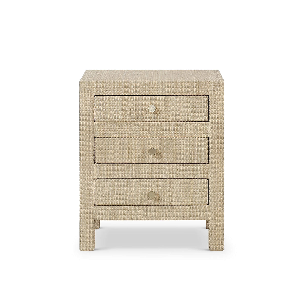 Kagu End Table Wrapped in Natural Rattan