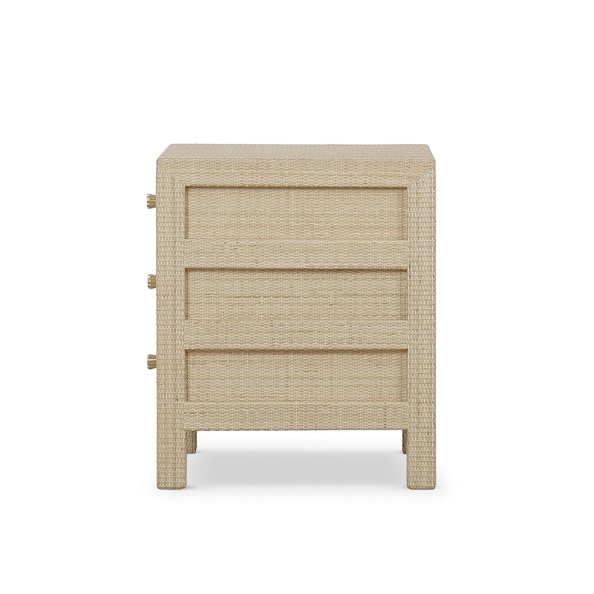 Kagu End Table Wrapped in Natural Rattan