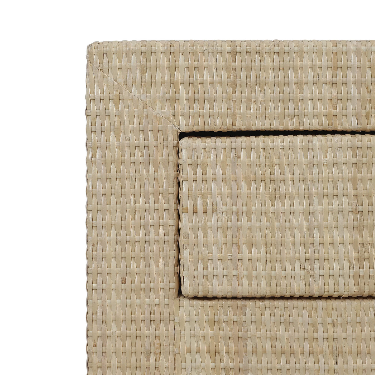 Kagu End Table Wrapped in Natural Rattan
