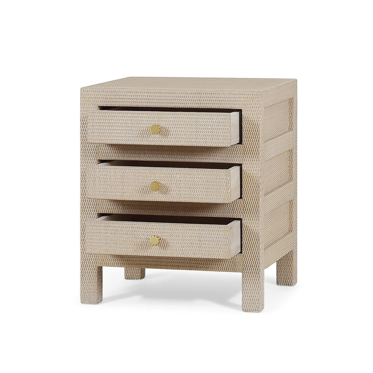 Kagu End Table Wrapped in Sandbar Rattan