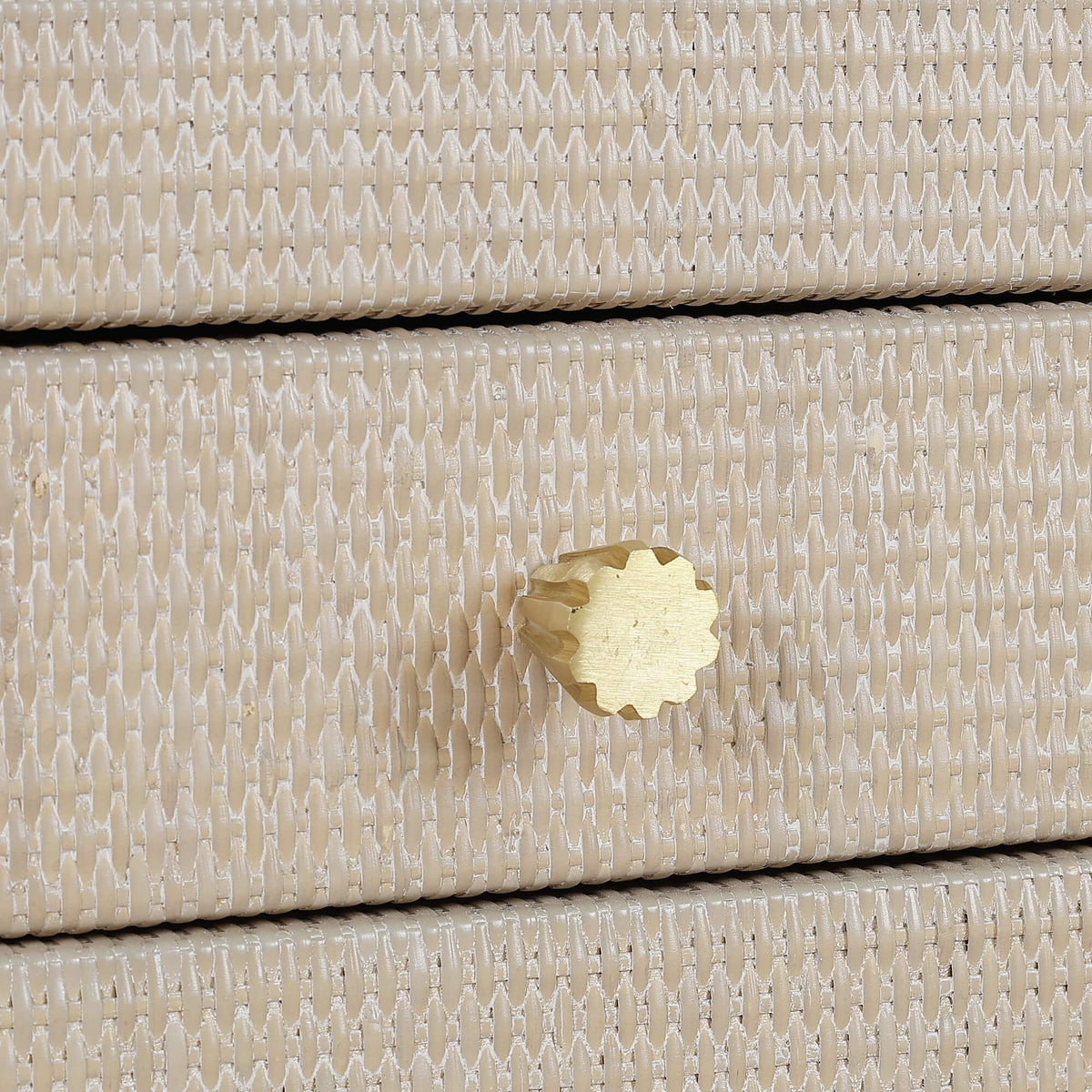 Kagu End Table Wrapped in Sandbar Rattan