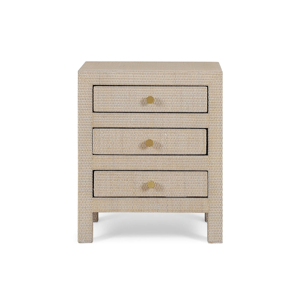 Kagu End Table Wrapped in Sandbar Rattan