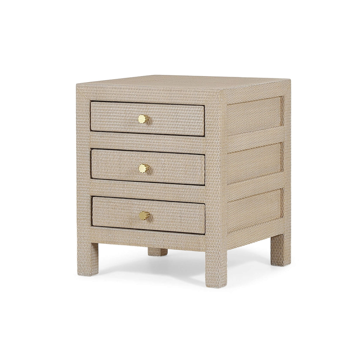 Kagu End Table Wrapped in Sandbar Rattan