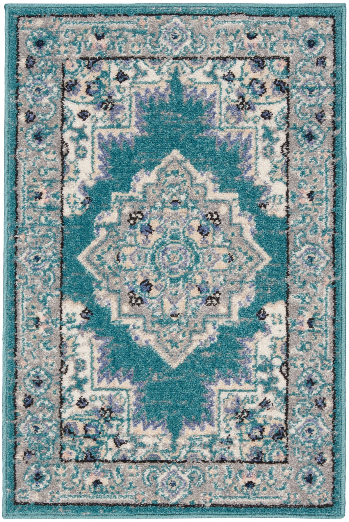 Passion PSN03 Turquoise Grey Rug