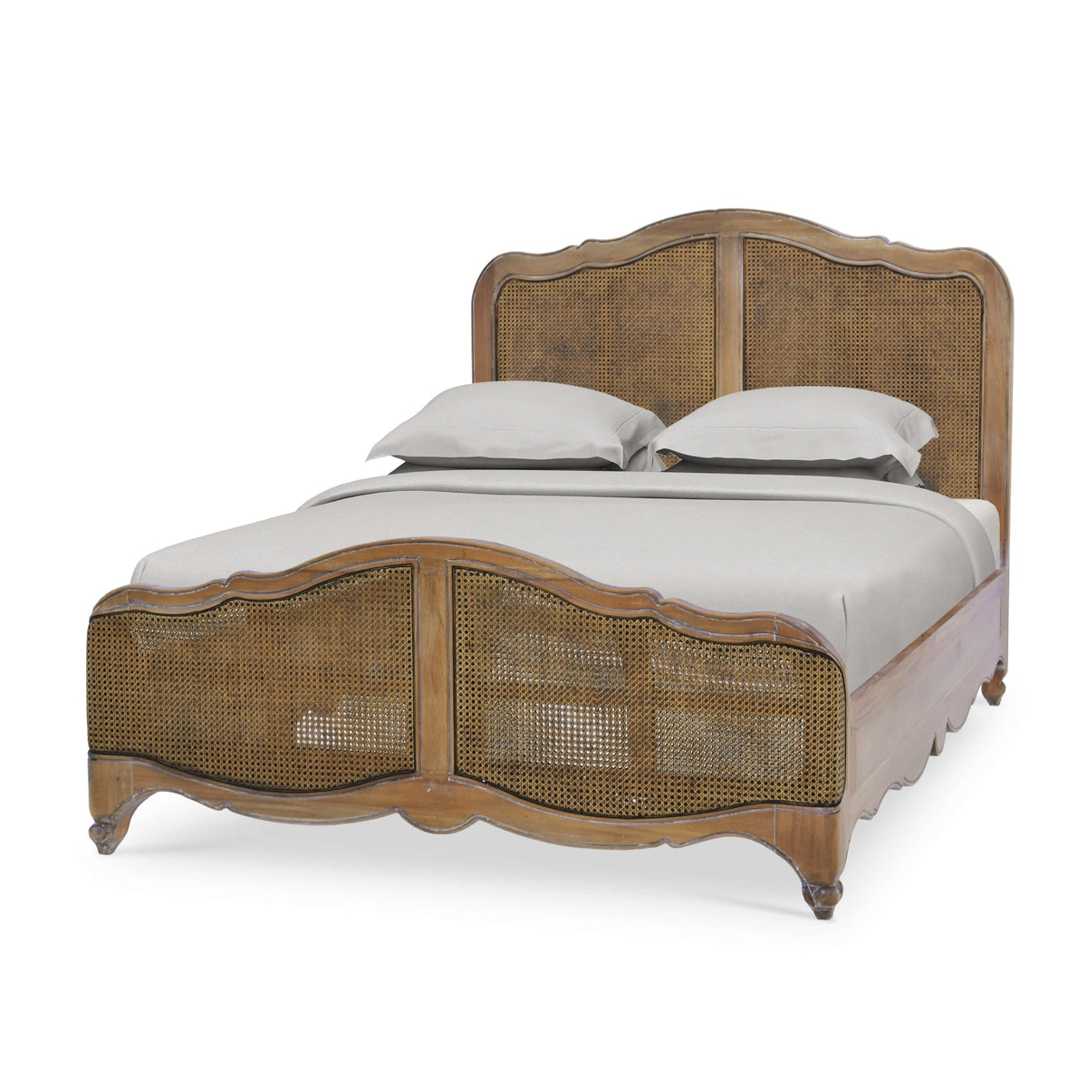 Covington Bed Queen in Straw Wash w/ Rattan Glaze