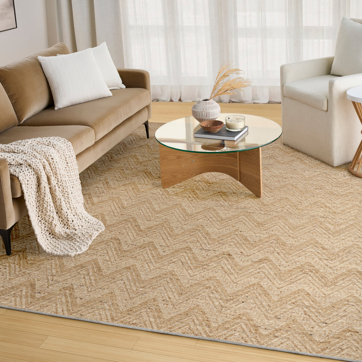 Pure Purl PUU01 Beige Ivory Rug