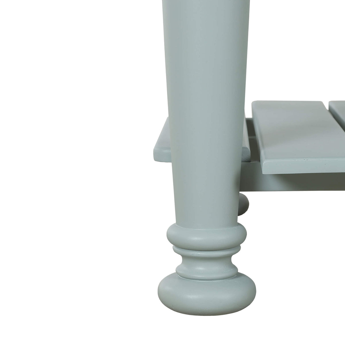 Farmhouse Butcher Block Kitchen Island in Pale Blue