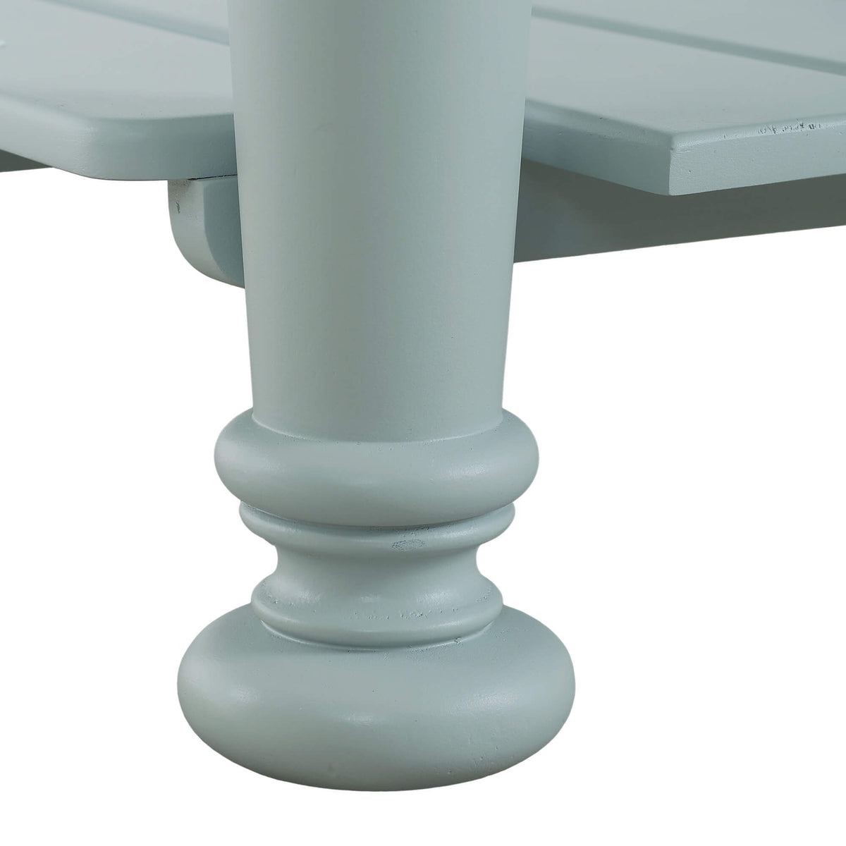 Farmhouse Butcher Block Kitchen Island in Pale Blue