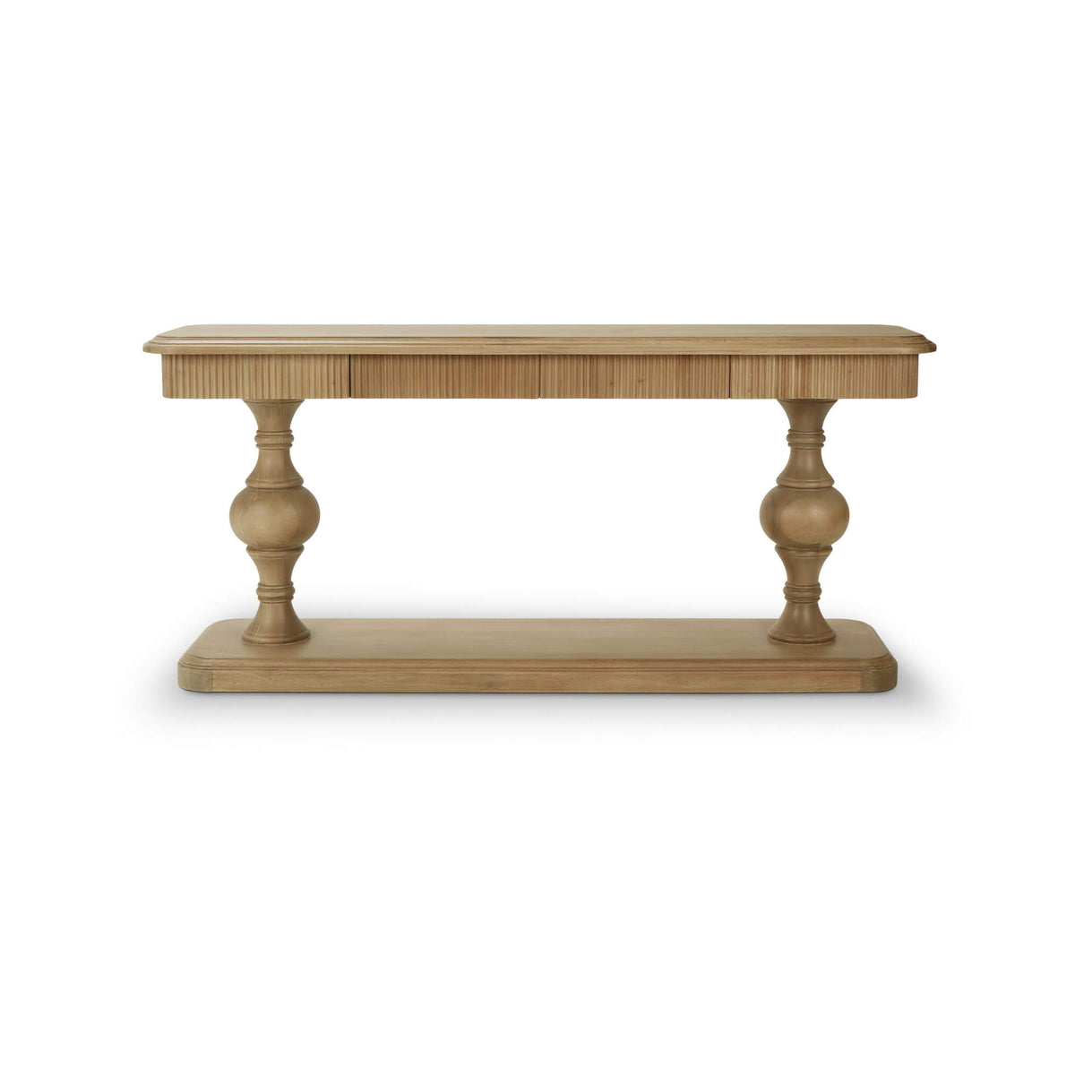 Kraton 2 Drawer Pedestal Console Table in Fruitwood