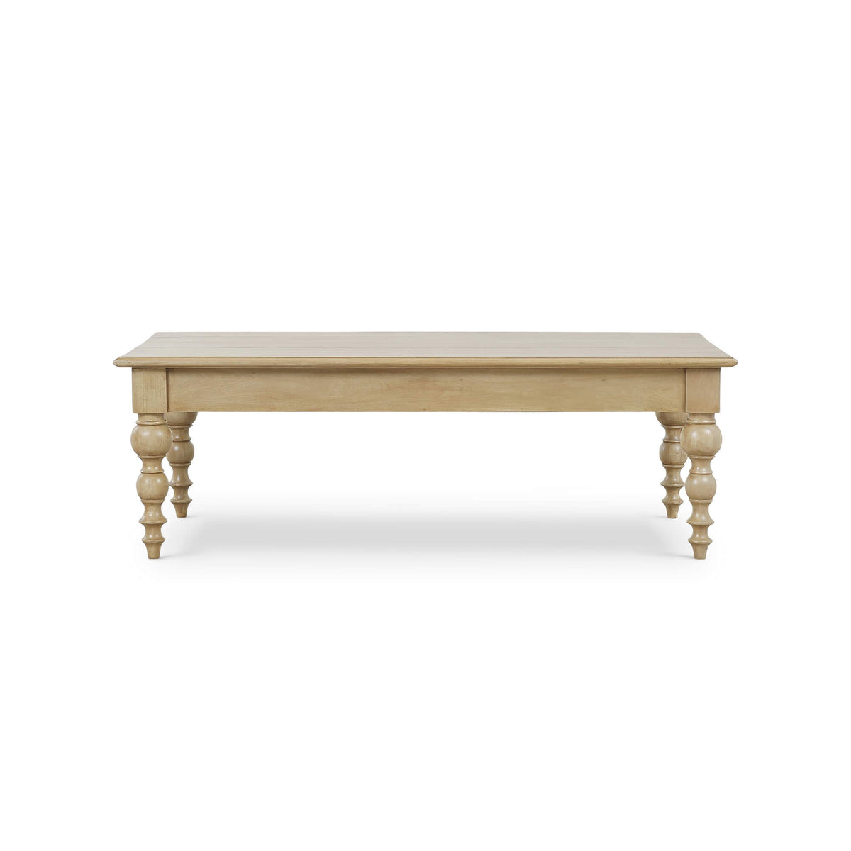 Madison Turned Leg Coffee Table in Fruitwood