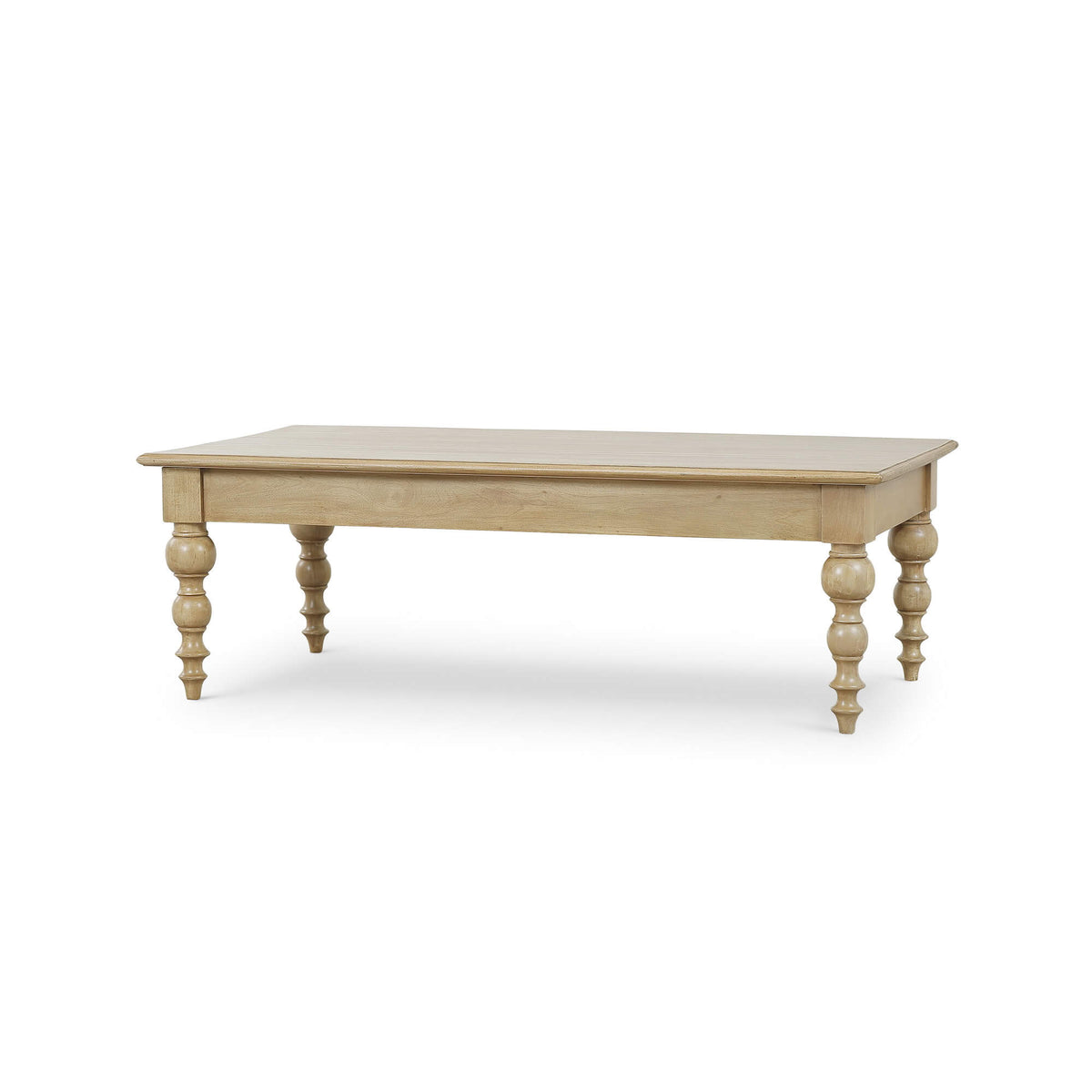 Madison Turned Leg Coffee Table in Fruitwood