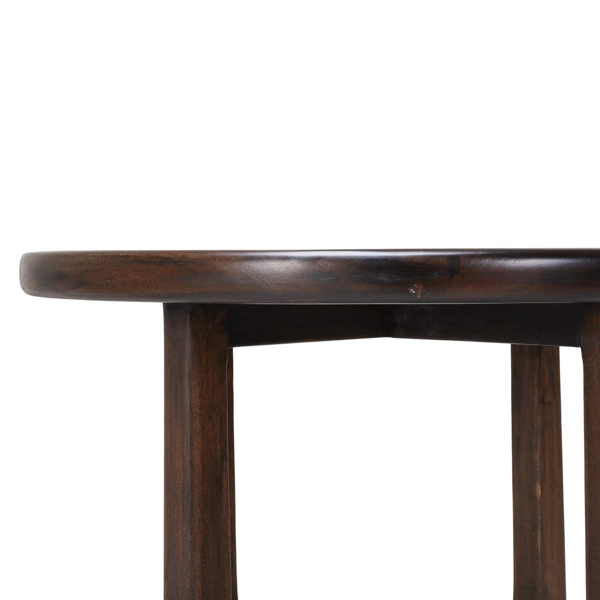 Vannes Round End Table in Walnut