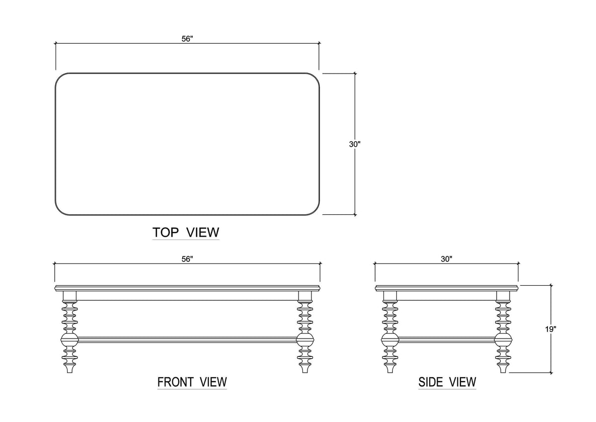 Milano Coffee Table in Batavia Black