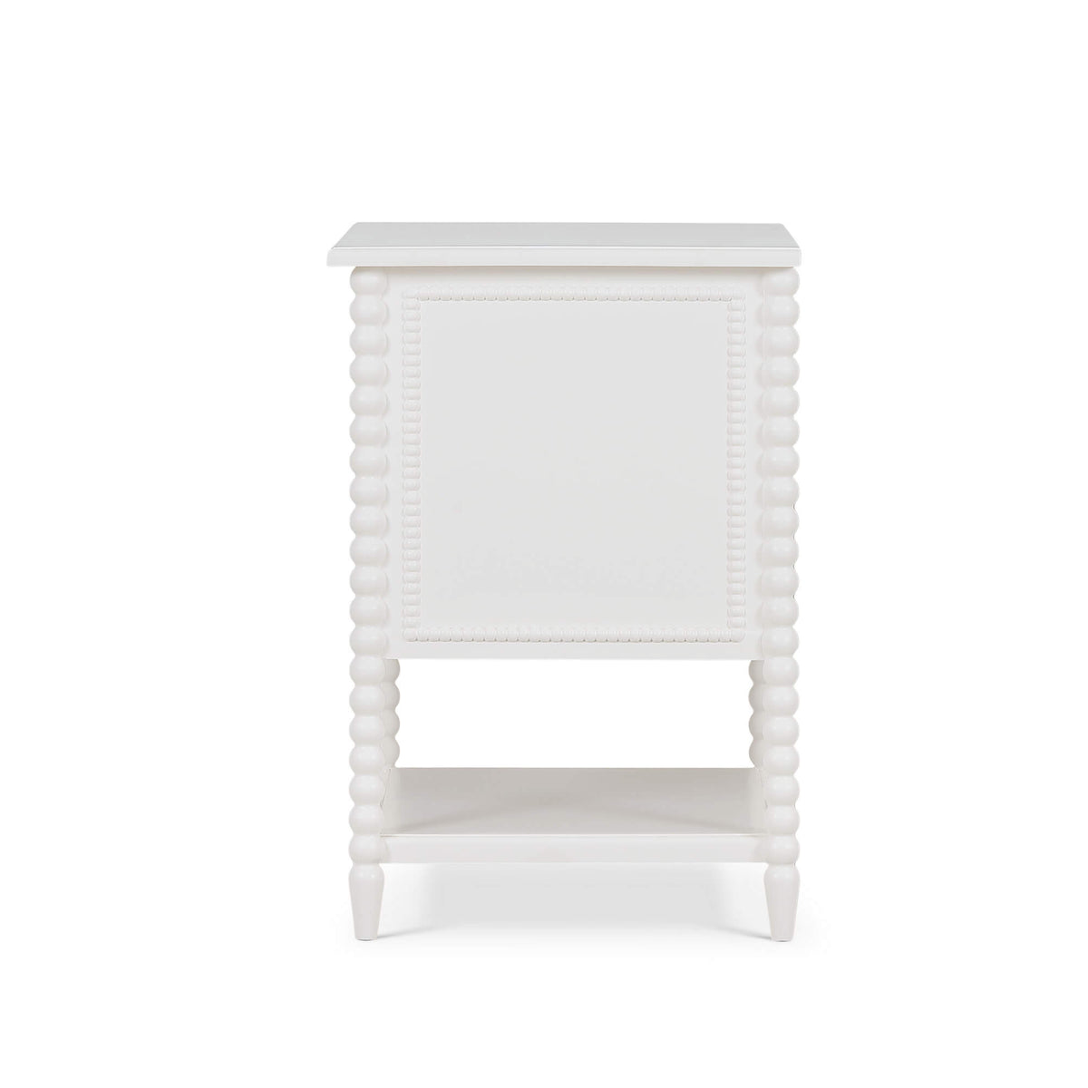 Cholet 2 Drawer Bedside Table w/ Shelf in Architectural White