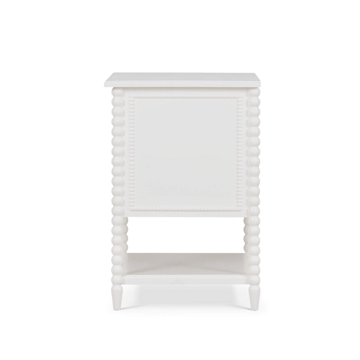 Cholet 2 Drawer Bedside Table w/ Shelf in Architectural White