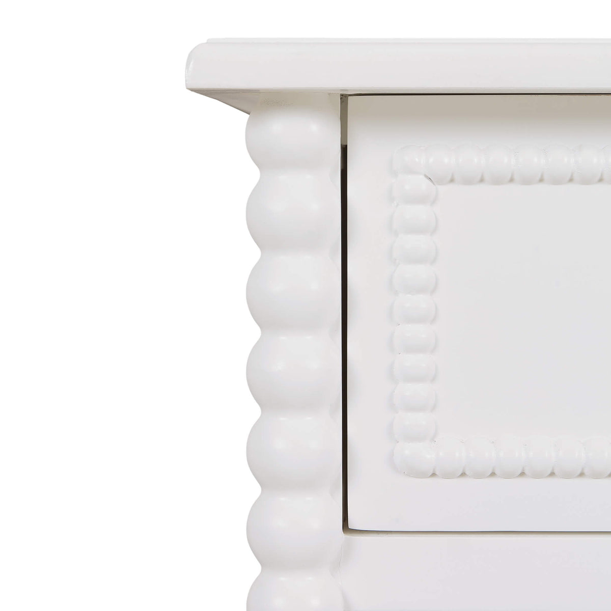 Cholet 2 Drawer Bedside Table w/ Shelf in Architectural White