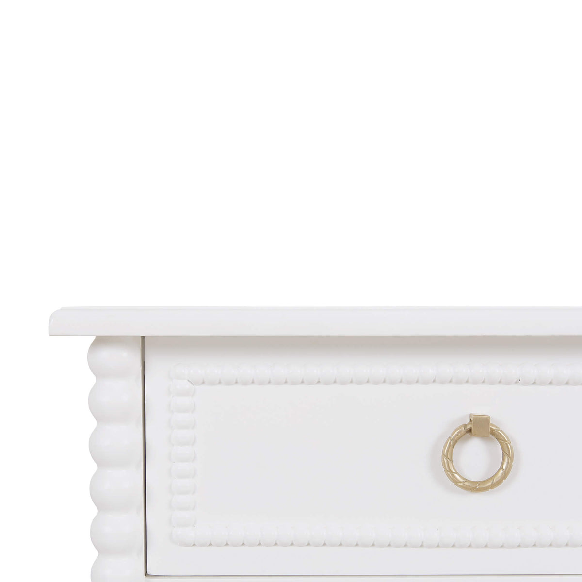 Cholet 2 Drawer Bedside Table w/ Shelf in Architectural White