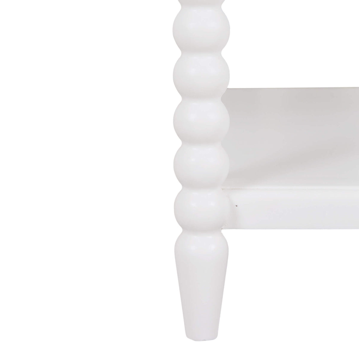 Cholet 2 Drawer Bedside Table w/ Shelf in Architectural White