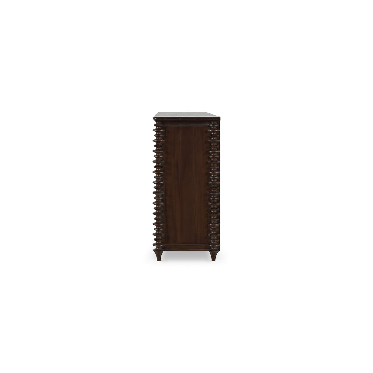 Milano 4 Door Sideboard in Walnut w/ Putty Interior