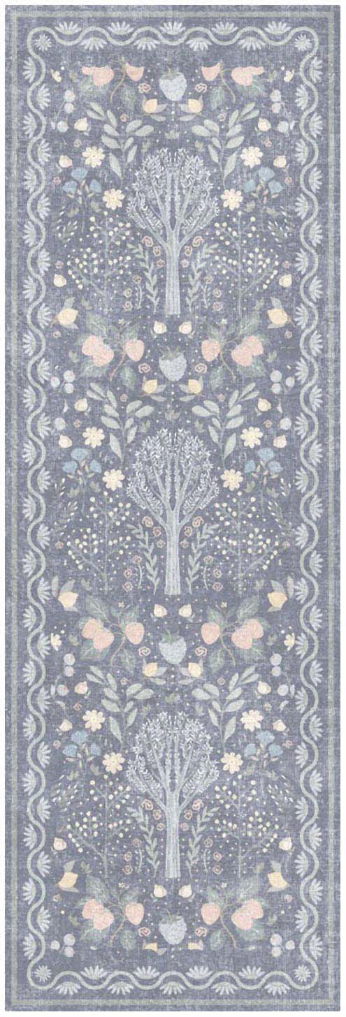 Botanical Washables BOT04 Blue Multicolor Rug
