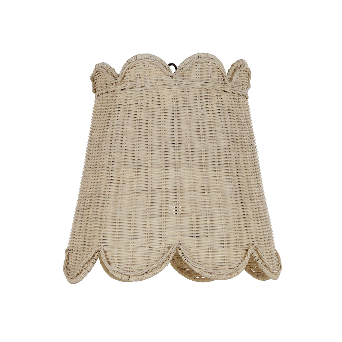 Scalloped Rattan Pendant in Rattan Natural
