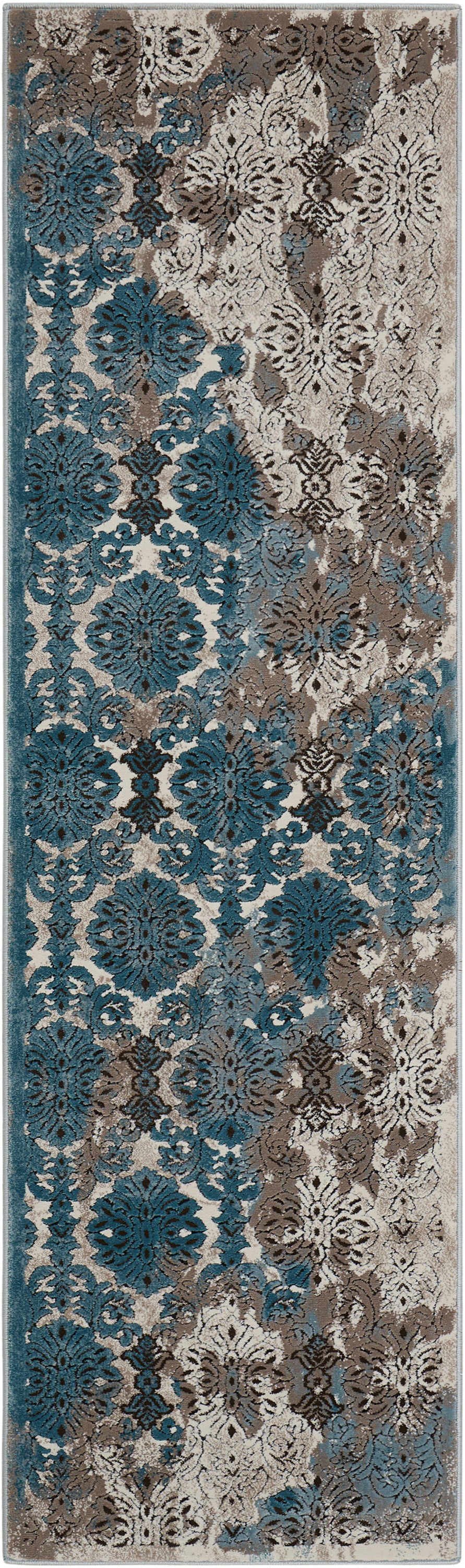Karma KRM05 Ivory/Blue Rug