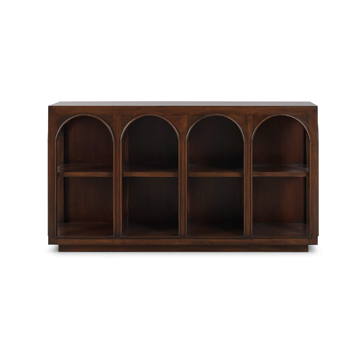 Vannes Crescent Console in Matt Teak Brown
