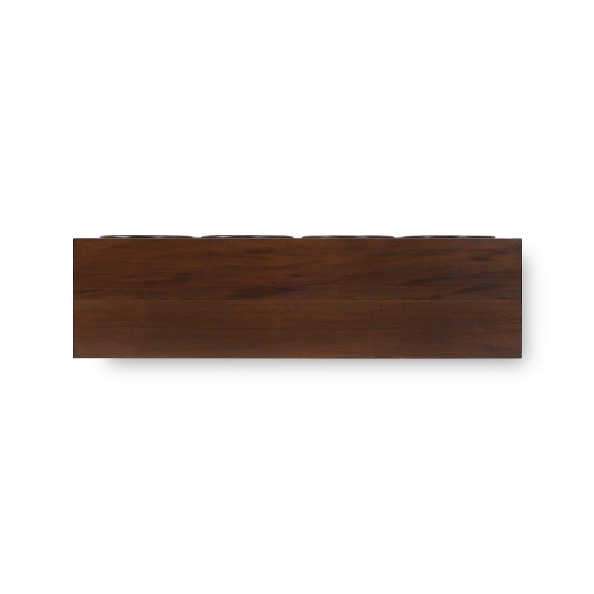 Vannes Crescent Console in Matt Teak Brown