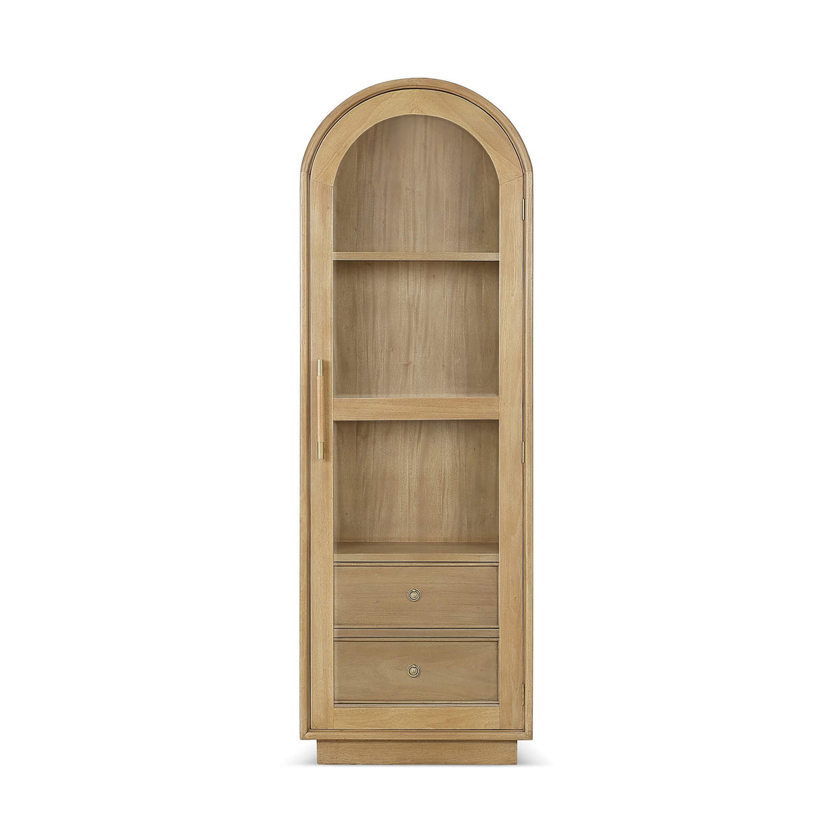 Vannes Single Door Display Cabinet in Fruitwood