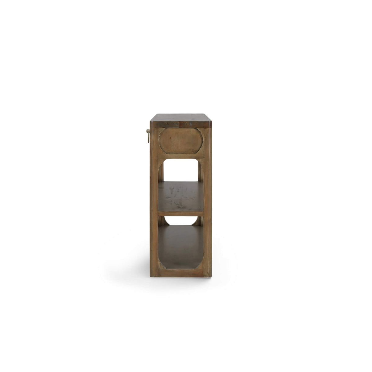 Corte Open Console Table w/ 2 Drawers in Straw Wash