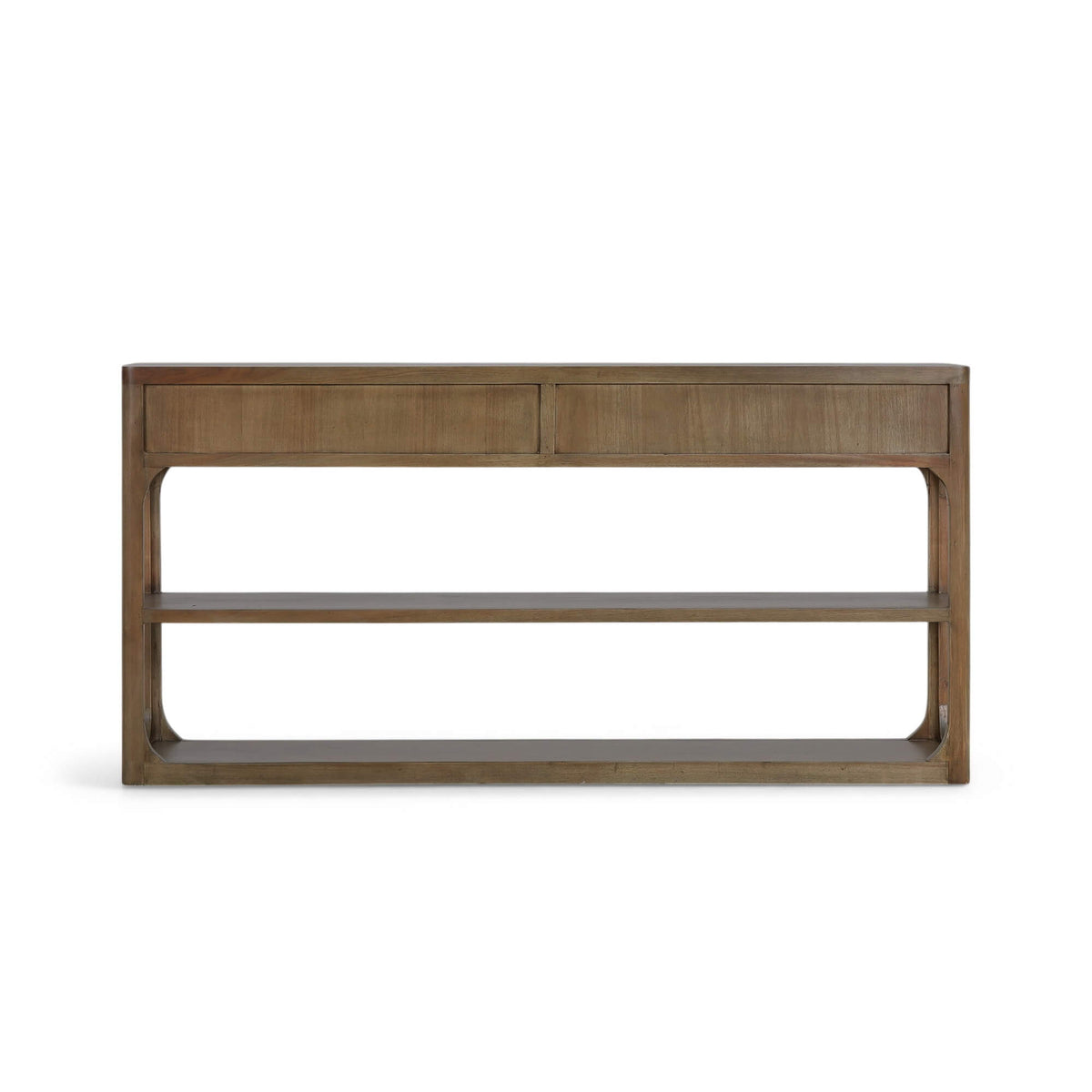 Corte Open Console Table w/ 2 Drawers in Straw Wash