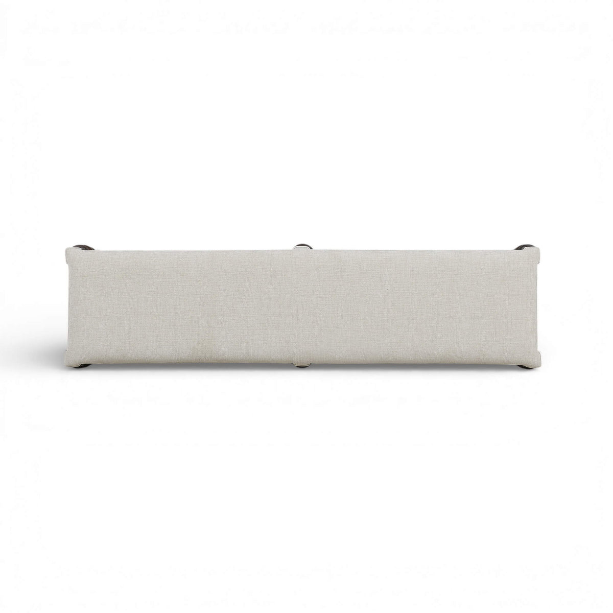 Savannah Large Bench in Walnut Finish w/ Thames Natural Performance Fabric