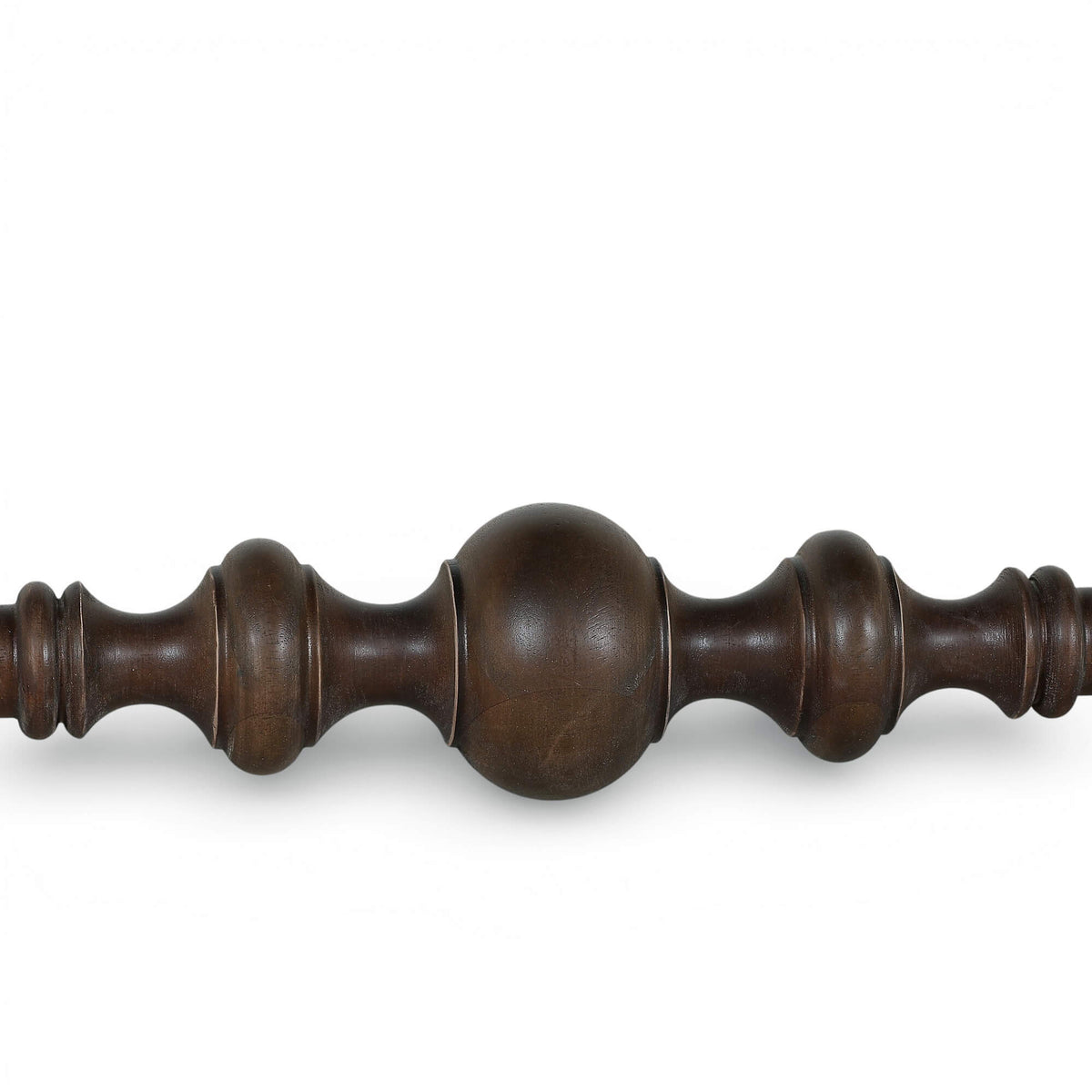 Savannah Large Bench in Walnut Finish w/ Thames Natural Performance Fabric