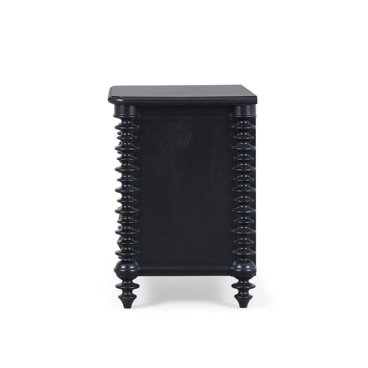Milano 2 Drawer Bedside Table in Batavia Black