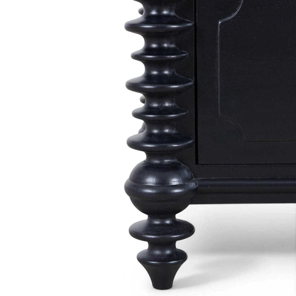 Milano 2 Drawer Bedside Table in Batavia Black