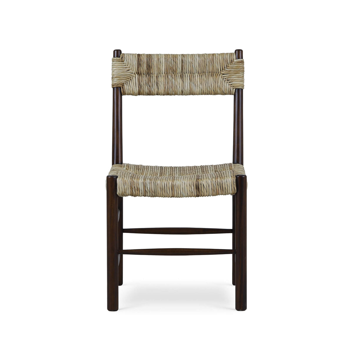 Lenox Dining Chair w/ Rush Seat in Matt Teak Brown