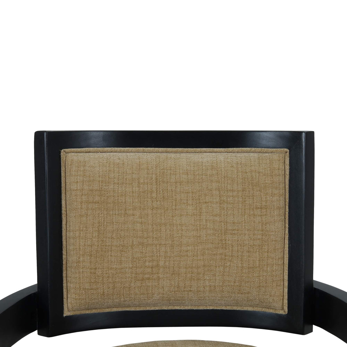 Pierre Dining Chair in Batavia Black w/ Upholstered Back w/ Thames French Yellow Performance Fabric