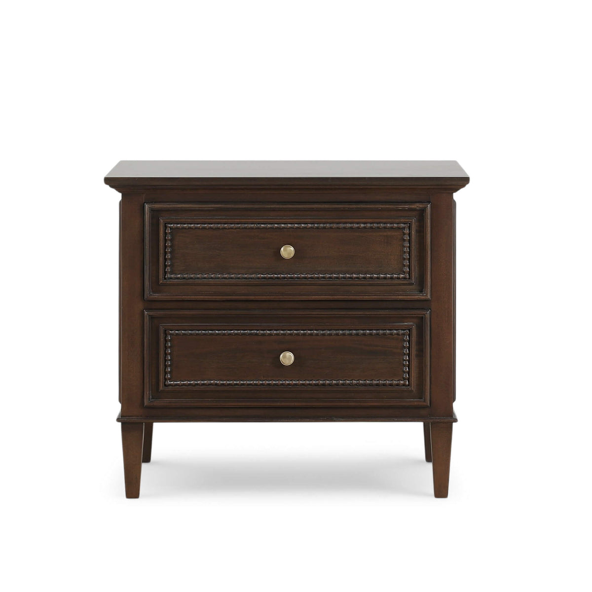 Vivienne 2 Drawer Bedside Large Table in Walnut
