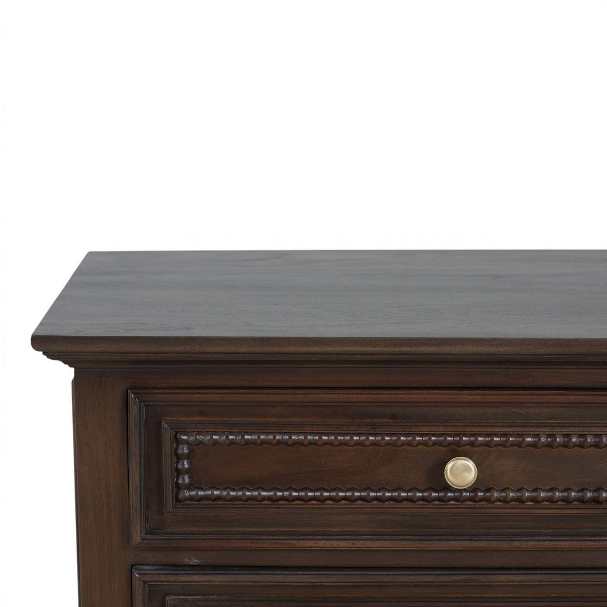 Vivienne 3 Drawer Bedside Large Table in Walnut